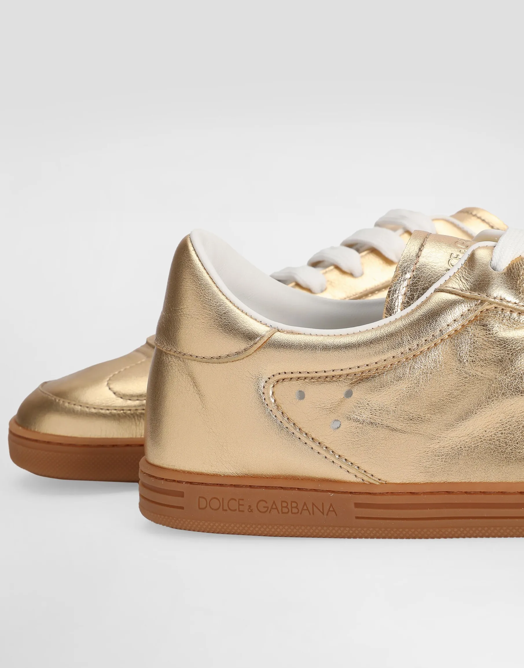 Saint Tropez foiled leather sneakers