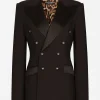 Satin and duchesse tuxedo jacket