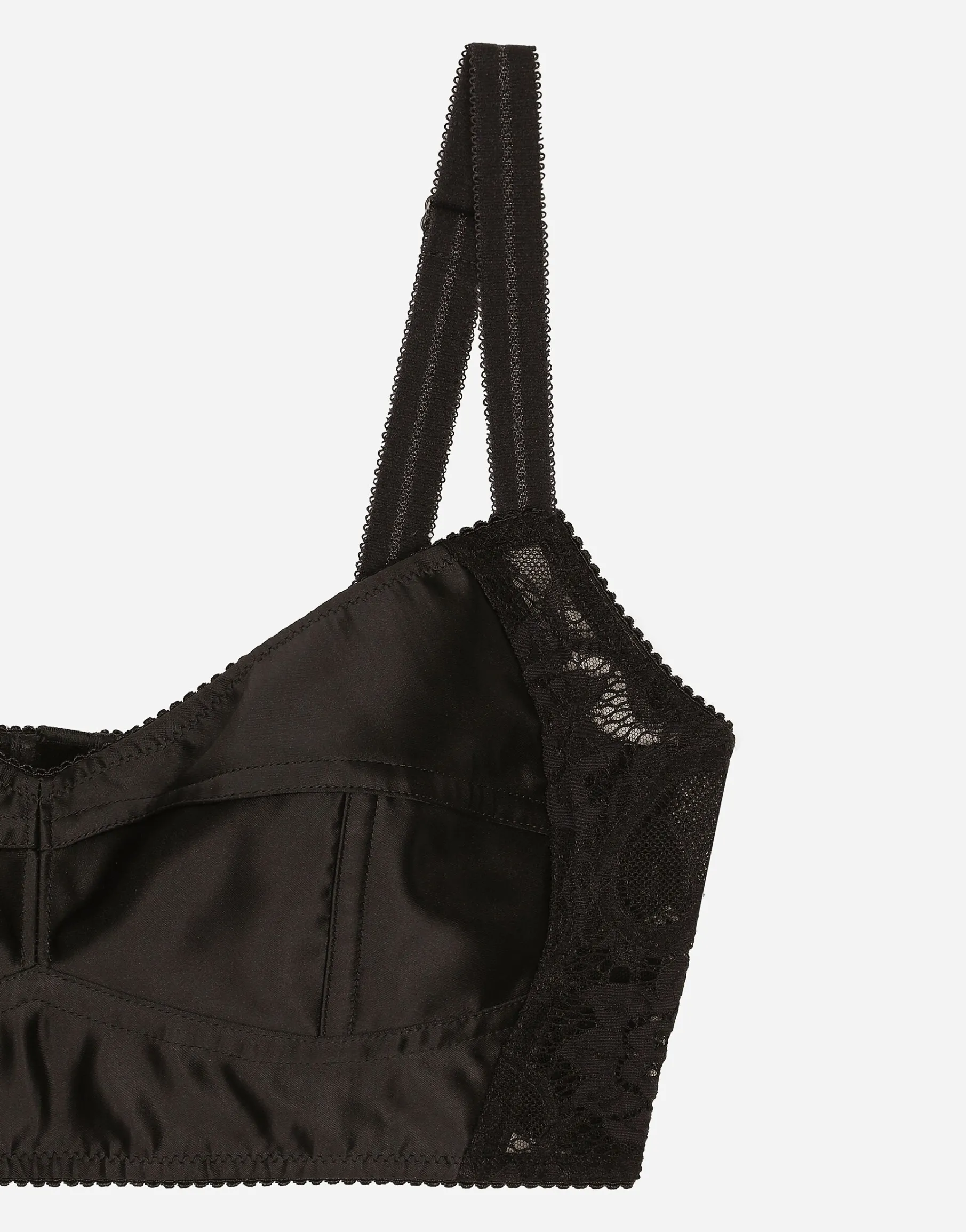 Satin and lace bralette top