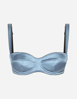 Satin balconette bra