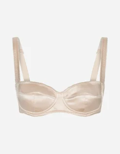 Satin balconette bra