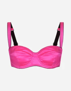 Satin balconette bra