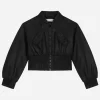 Satin bomber jacket with tag