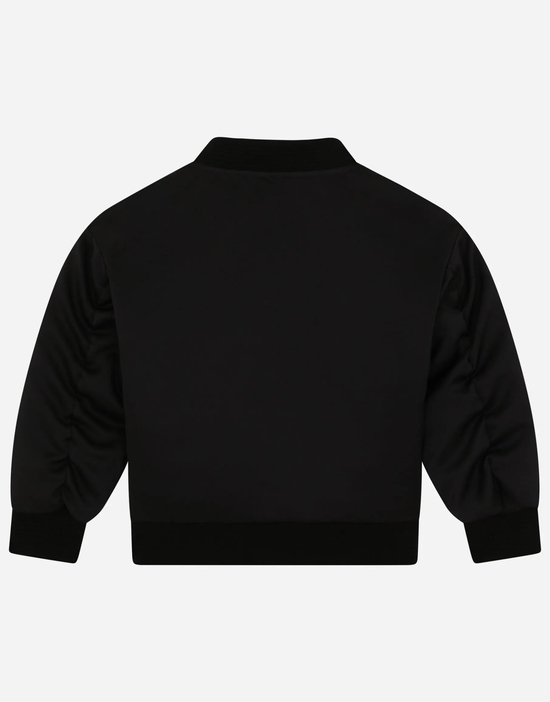 Satin bomber jacket with logo plate