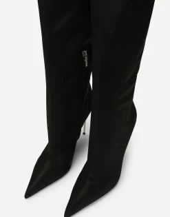 Satin boots