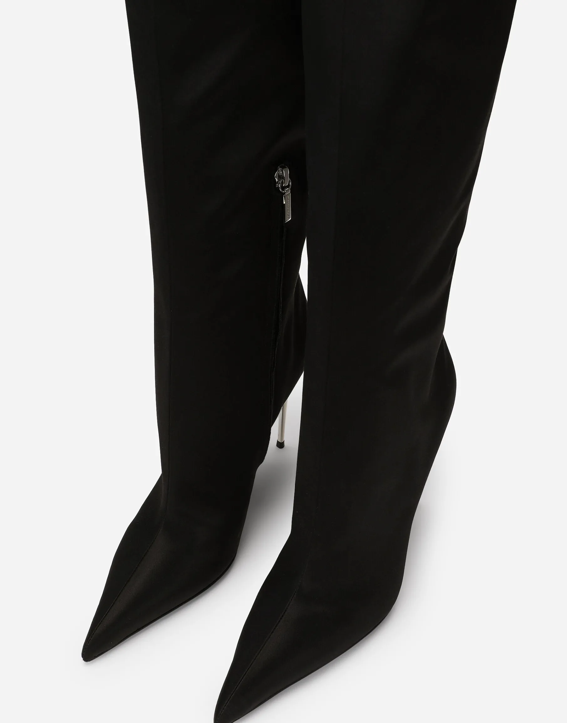 Satin boots