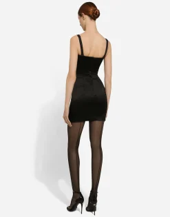 Satin corset minidress