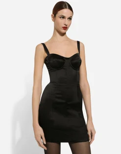 Satin corset minidress