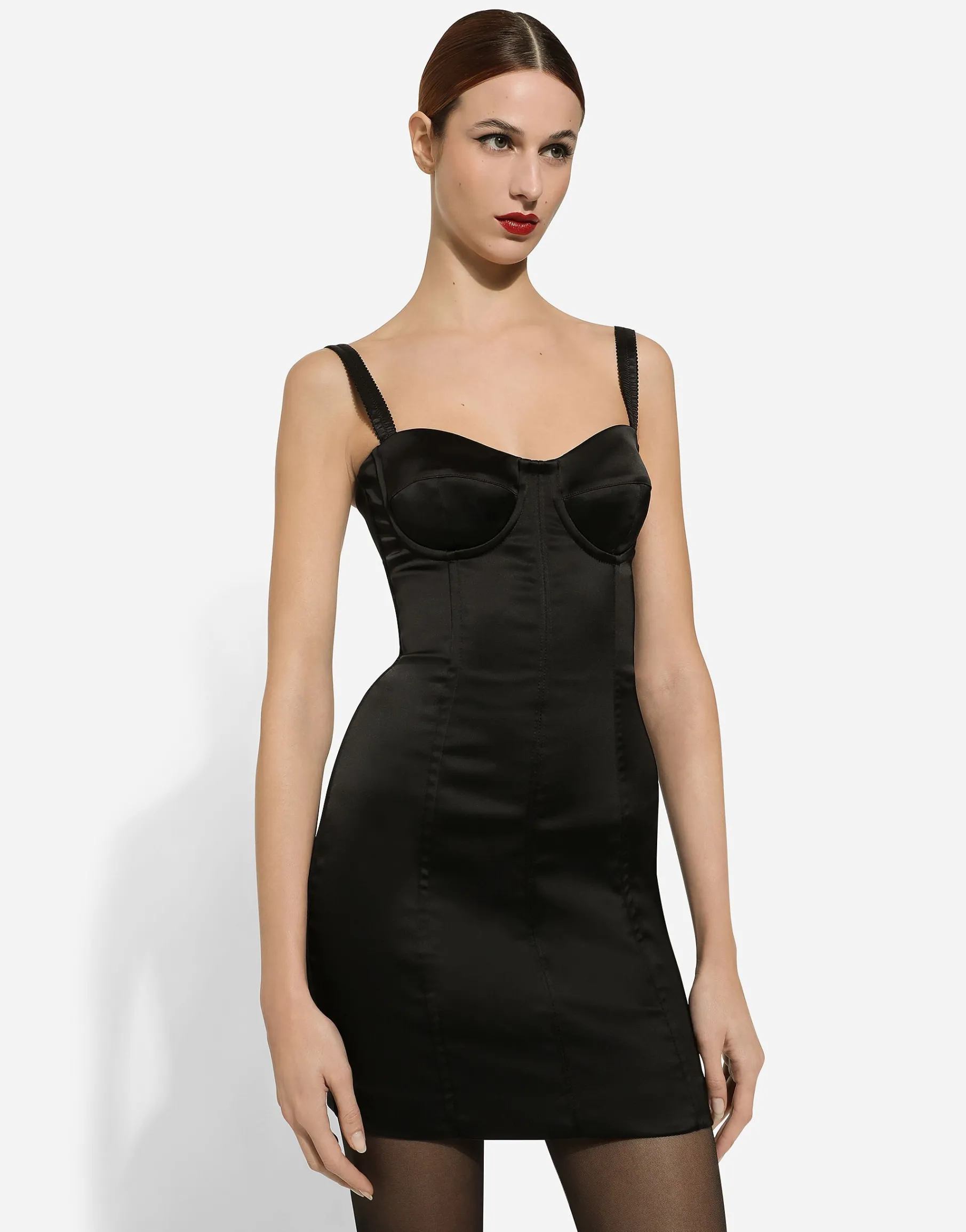 Satin corset minidress