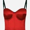Satin corset top