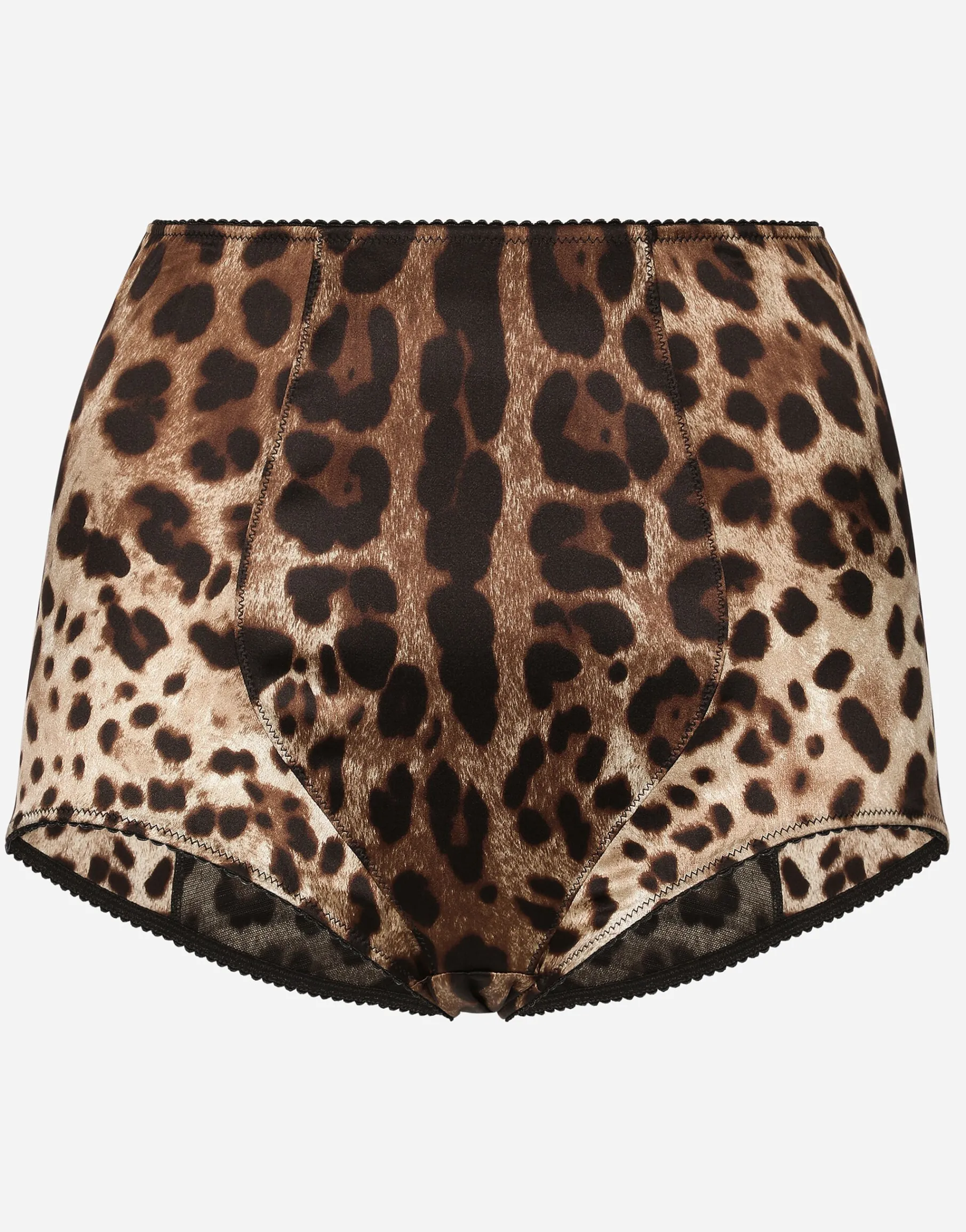 Satin culottes with leopard print
