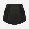 Satin high-waisted panties with lace detailing