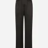 Satin pajama pants with piping