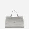 Satin Sicily bag with fusible rhinestones