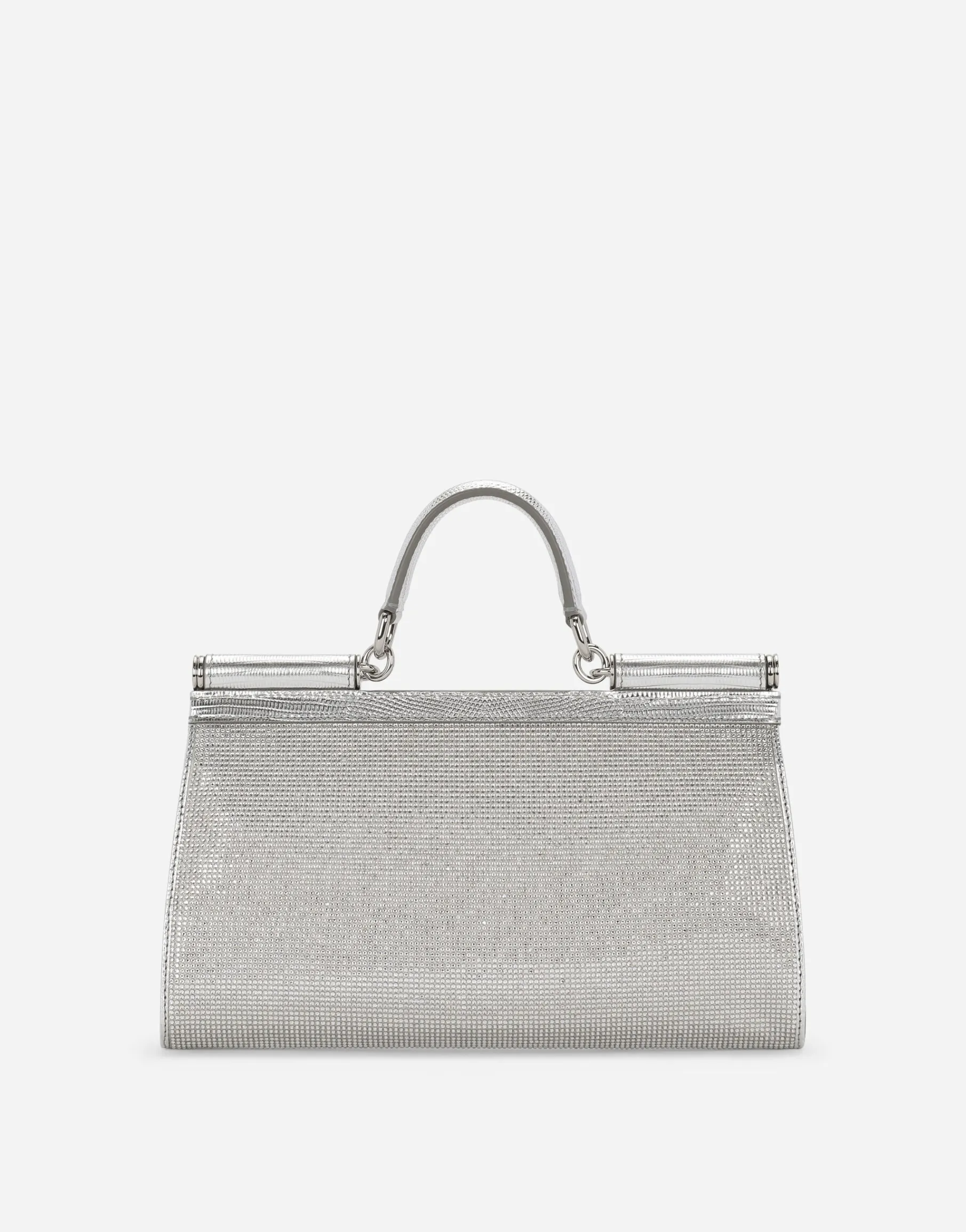 Satin Sicily bag with fusible rhinestones