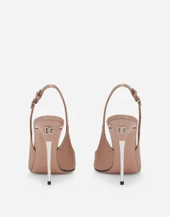 Satin slingbacks