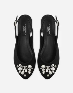 Satin slingbacks