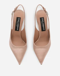 Satin slingbacks