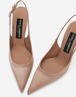 Satin slingbacks