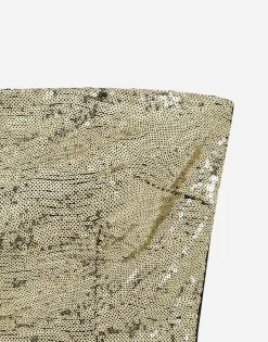 Sequined and lace strapless top