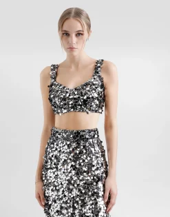 Sequined bralette top