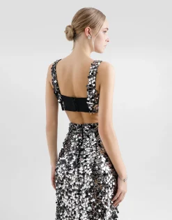 Sequined bralette top