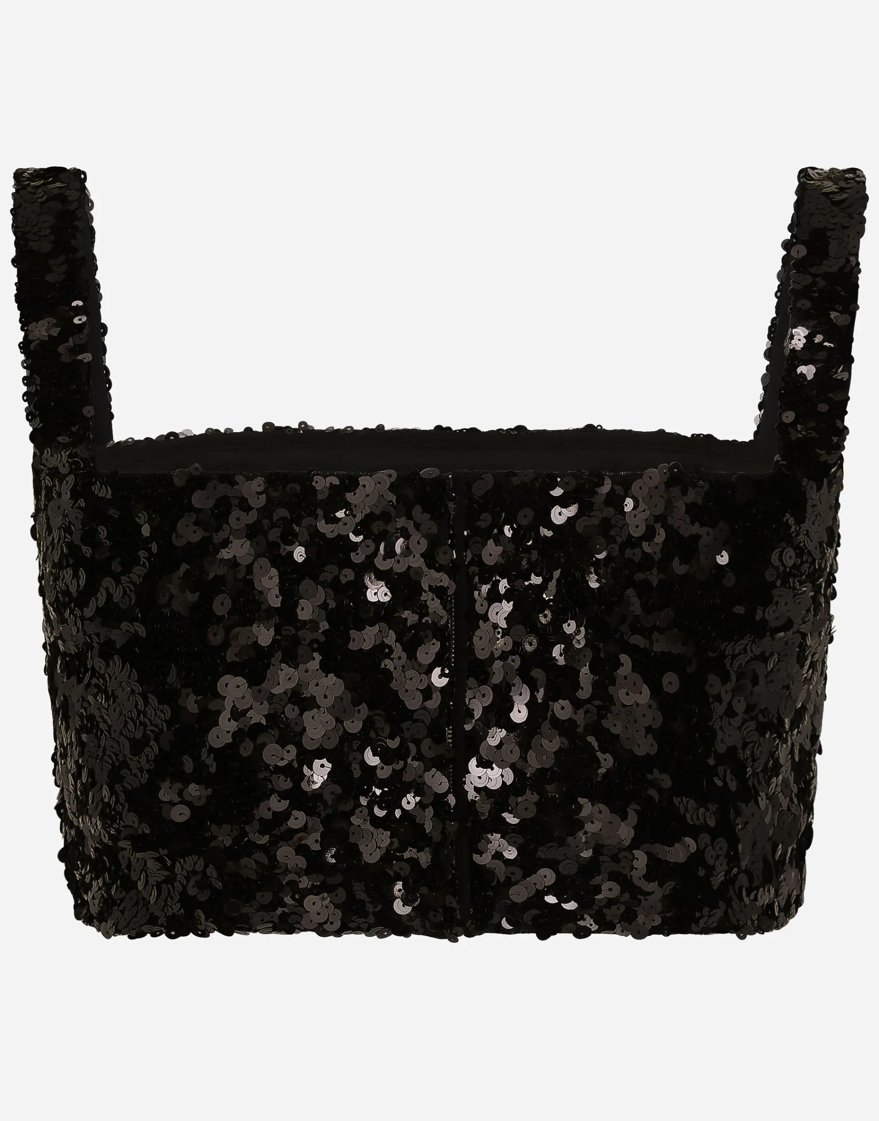 Sequined crop top with straps