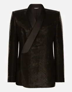 Sequined double-breasted Sicilia-fit tuxedo jacket