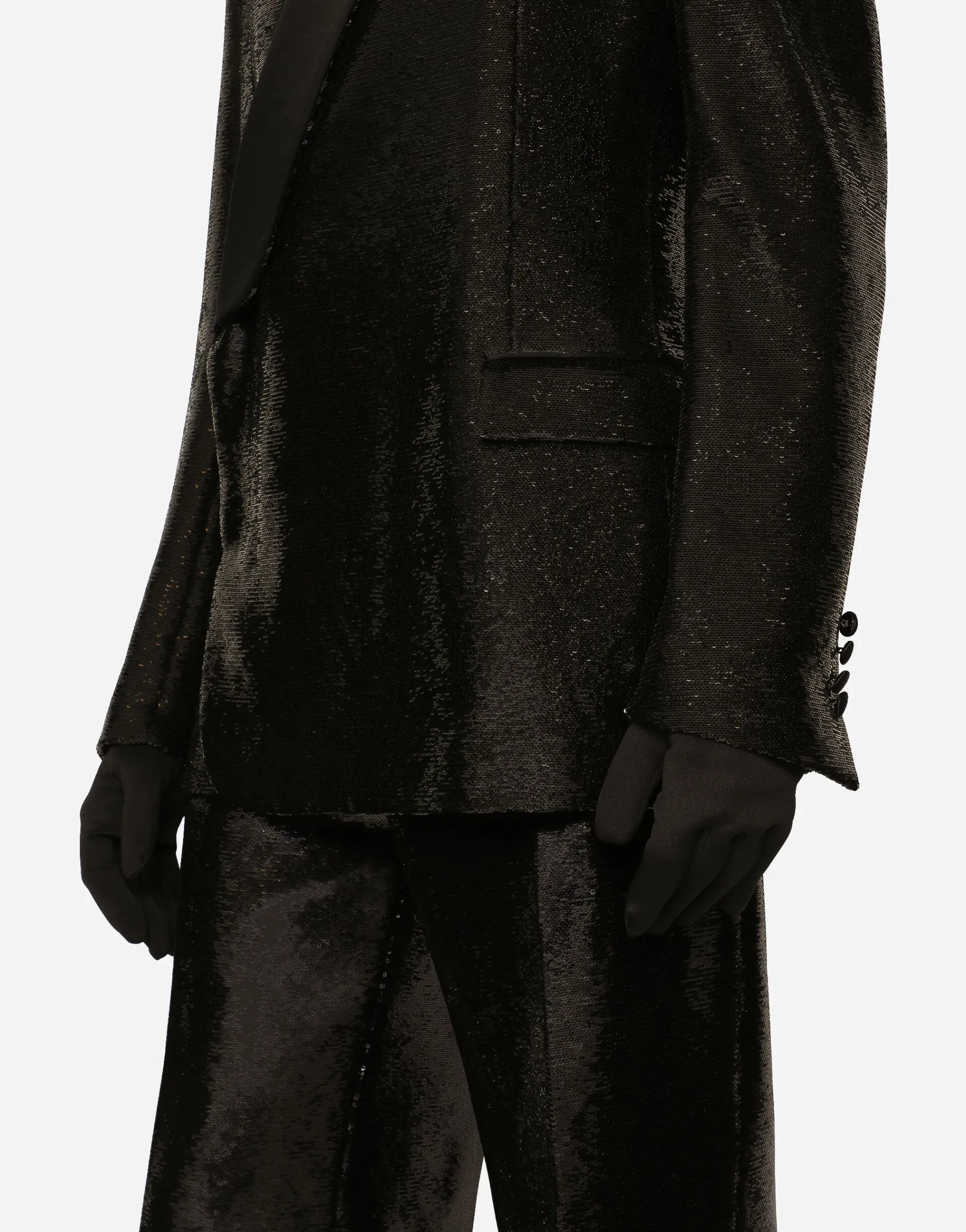 Sequined double-breasted Sicilia-fit tuxedo jacket