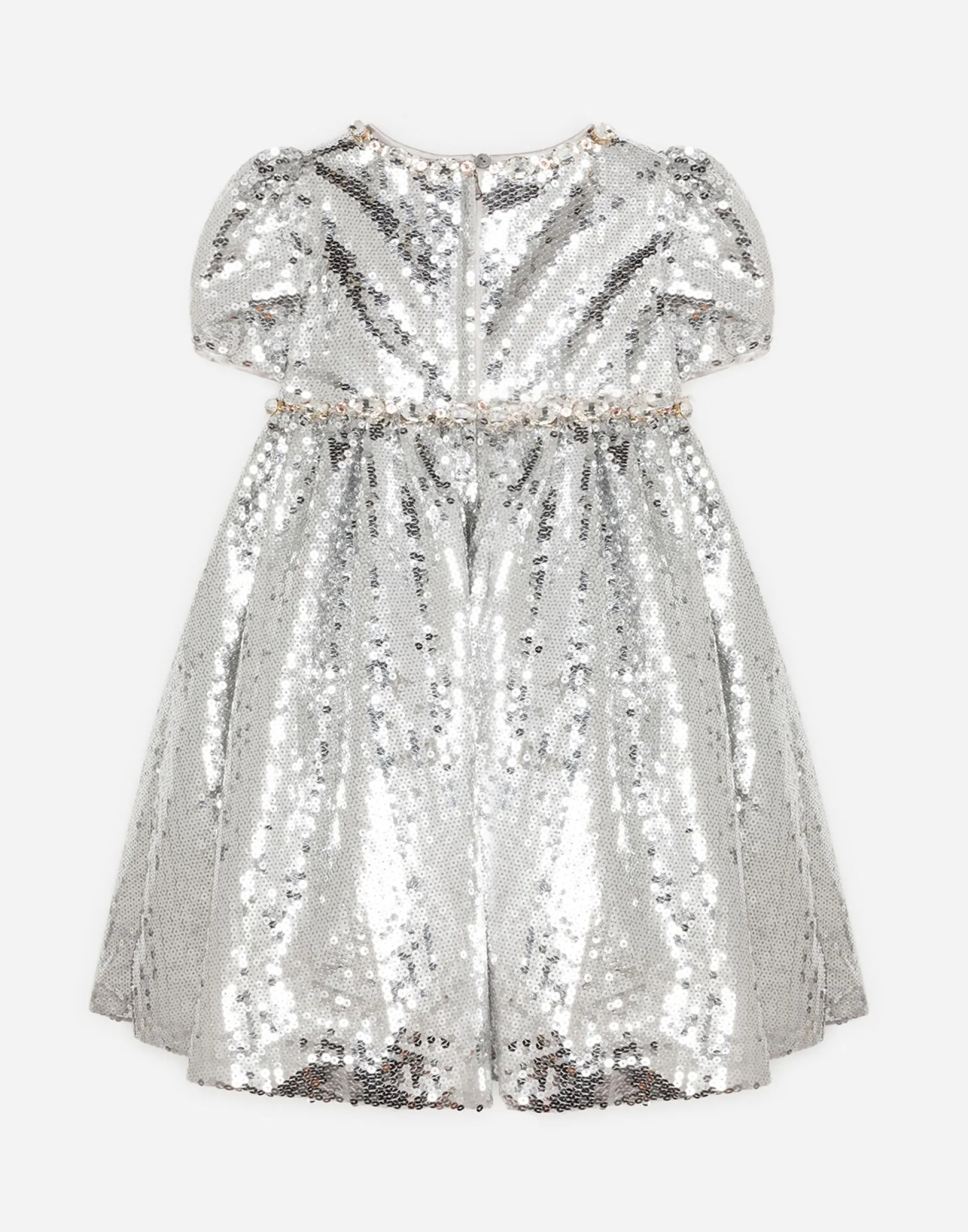 Sequined dress with jewel decorations