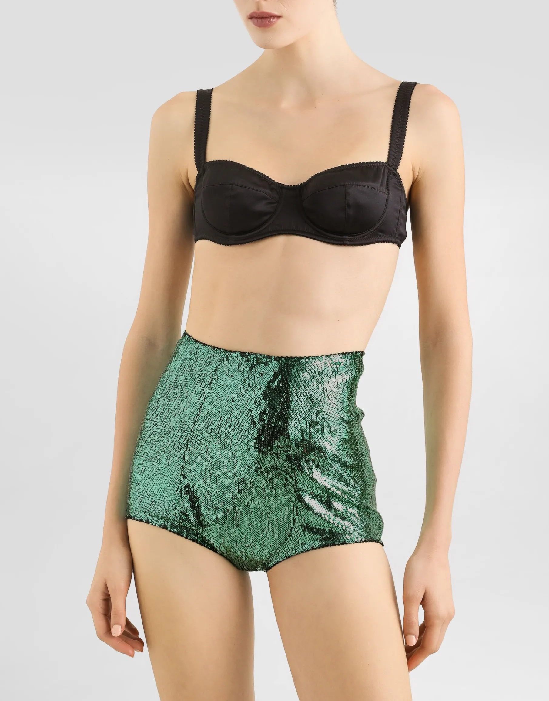 Sequined high-waisted panties