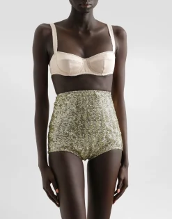 Sequined high-waisted panties