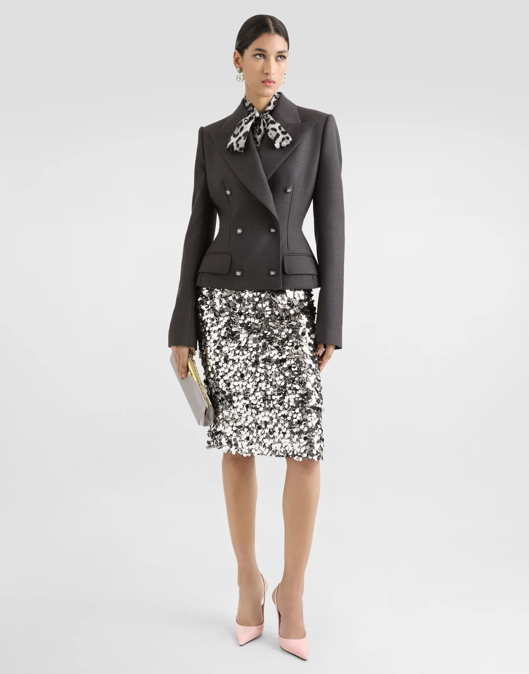 Sequined midi skirt