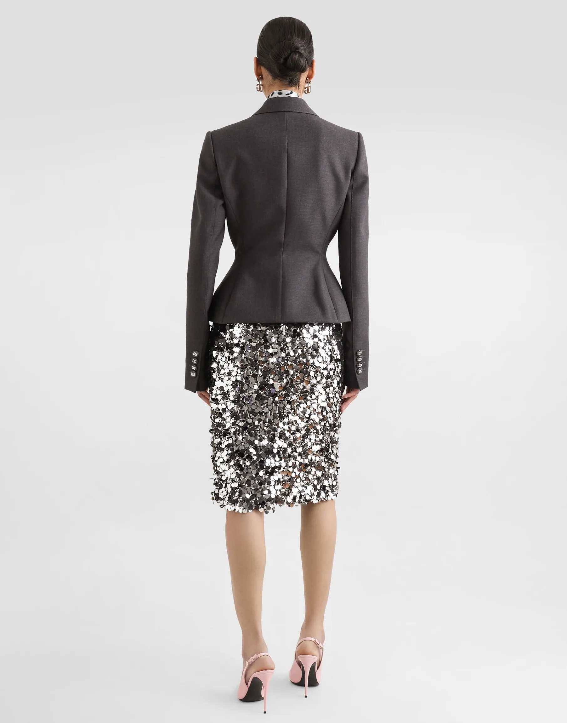 Sequined midi skirt