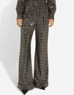 Sequined pajama pants