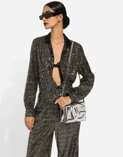 Sequined pajama pants