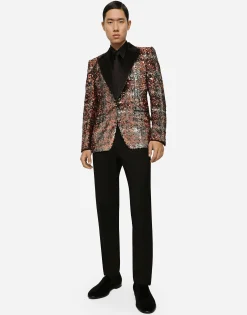 Sequined Sicilia-fit jacket