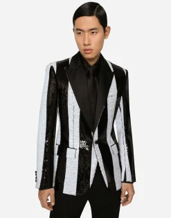 Sequined Sicilia-fit jacket