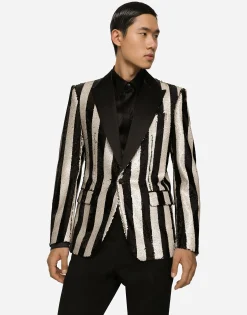 Sequined Sicilia-fit jacket