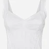 Shaper corset bustier in lace and jacquard