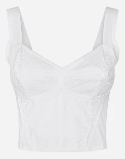 Shaper corset bustier in lace and jacquard