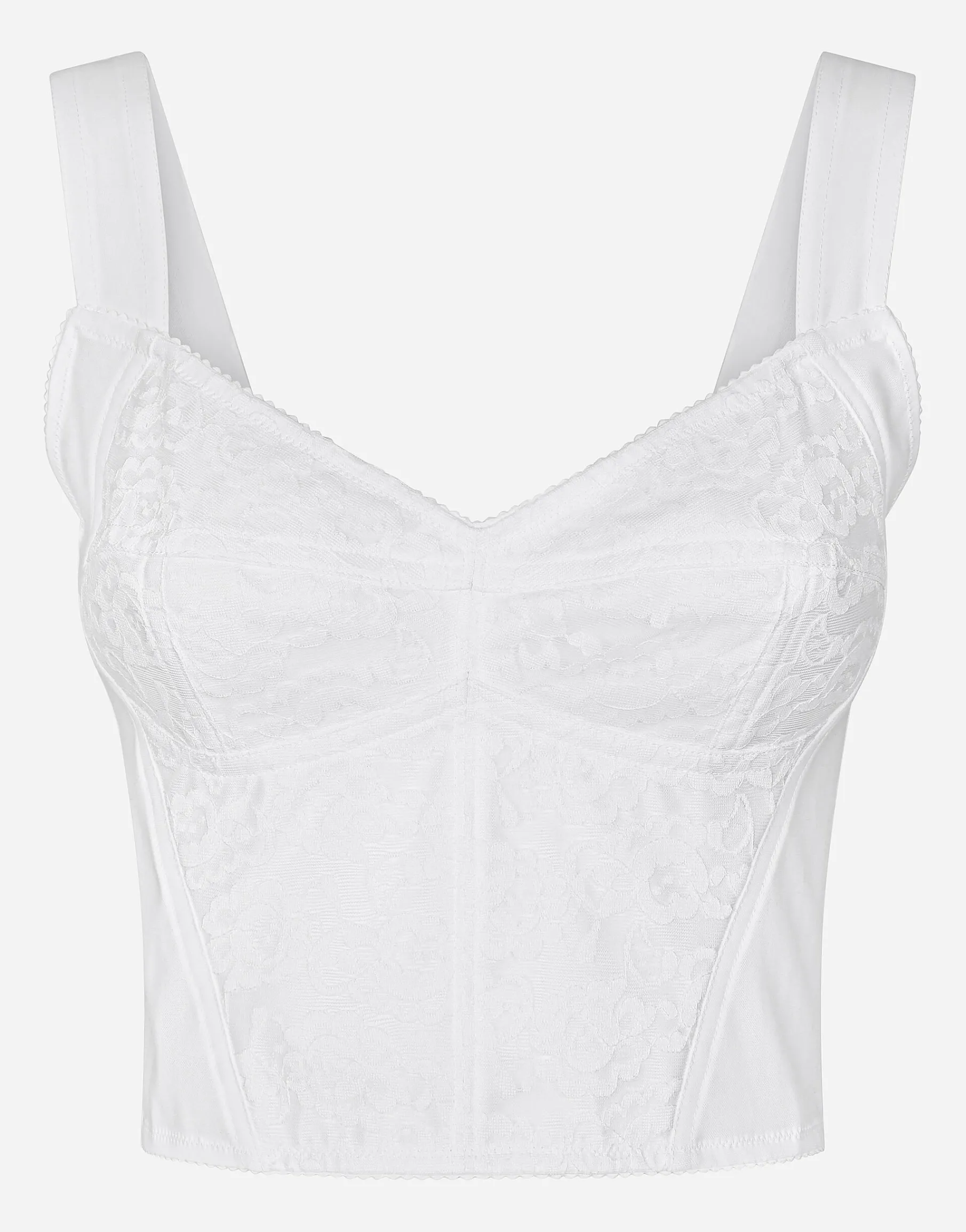Shaper corset bustier in lace and jacquard