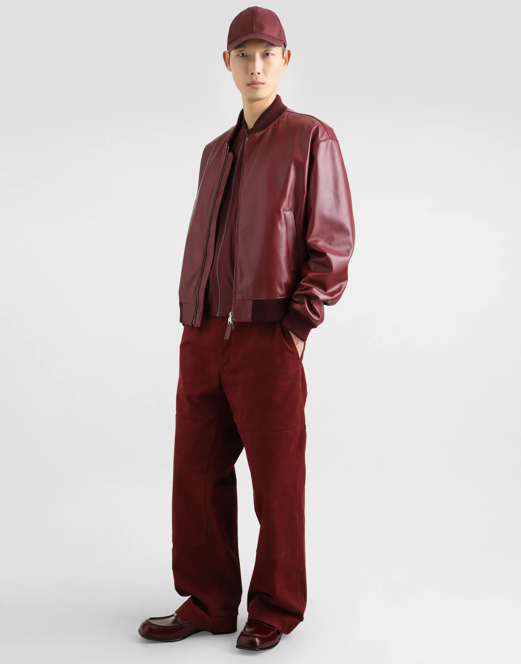 Sheepskin bomber jacket