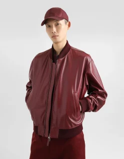 Sheepskin bomber jacket