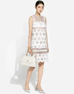 Short cotton dress with cut-out detailing