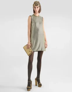 Short crystal mesh dress