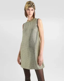 Short crystal mesh dress
