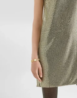 Short crystal mesh dress