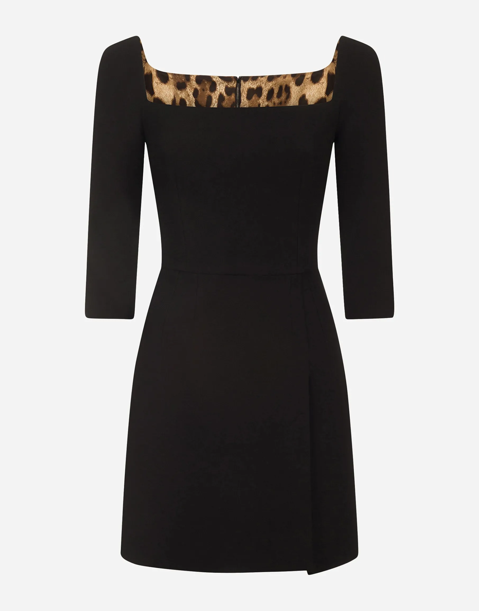 Short double crepe dress
