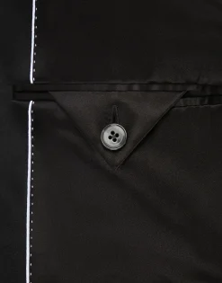 Short double wool tuxedo jacket